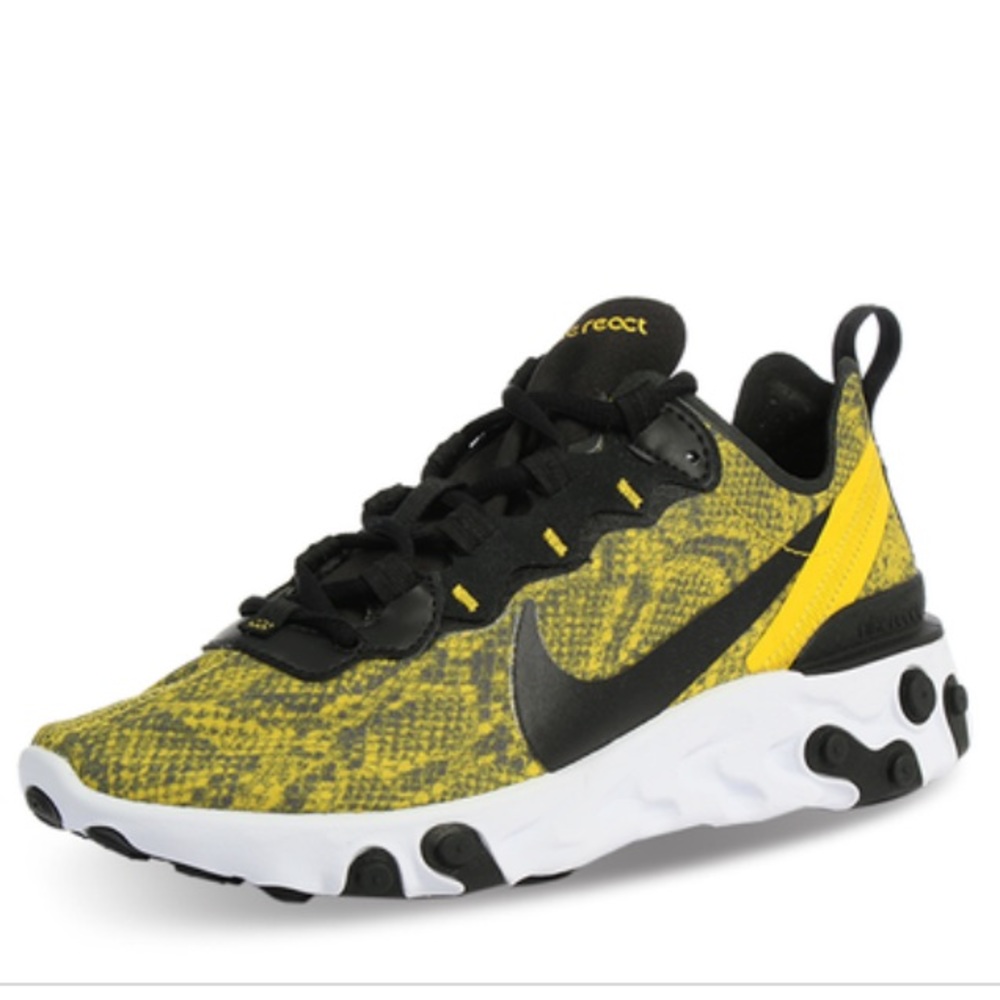 NIKE REACT ELEMENT YELLOW SNAKESKIN